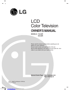 Manual LG 20LA6R LCD Television