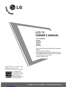Manual LG 20LS7D LCD Television