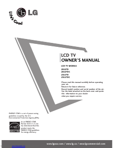 Manual LG 20LS7DC LCD Television