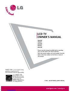 Manual LG 22LG31 LCD Television