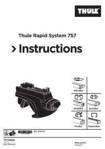 Kullanım kılavuzu Thule Rapid System 757 Tavan çubuğu