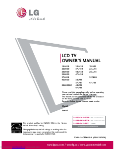 Manual LG 32LF11 LCD Television