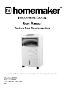 Handleiding Homemaker ZS998 Airconditioner