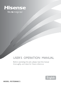 Handleiding Hisense RS731N4AC1 Koel-vries combinatie
