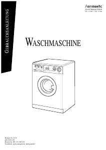 Bedienungsanleitung Hanseatic TL 1100 Waschmaschine
