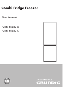 Manual Grundig GKN 16820 W Fridge-Freezer