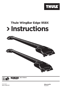 Manual de uso Thule WingBar Edge 9581 Barra de techo