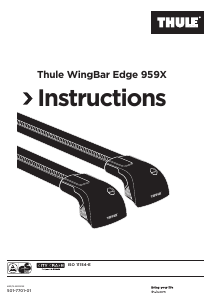 Manual de uso Thule WingBar Edge 9591 Barra de techo