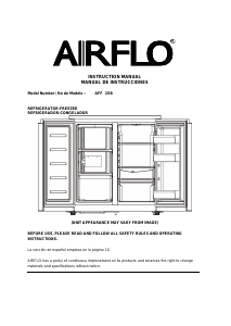 Handleiding Airflo AFF 156 Koel-vries combinatie