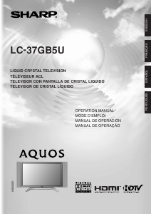 Handleiding Sharp AQUOS LC-37GB5U LCD televisie