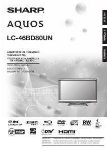 Manual Sharp AQUOS LC-46BD80UN LCD Television