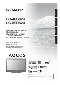 Manual Sharp AQUOS LC-52D82U LCD Television