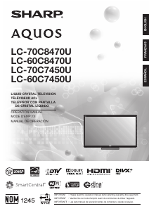 Handleiding Sharp AQUOS LC-60C7450U LCD televisie