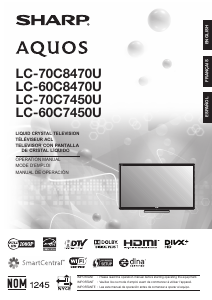 Manual Sharp AQUOS LC-60C8470U LCD Television