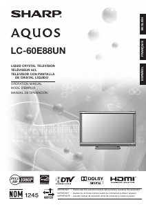 Handleiding Sharp AQUOS LC-60E88UN LCD televisie