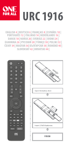 Manual One For All URC 1916 Hisense Remote Control