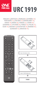 Руководство One For All URC 1919 Toshiba Пульт дистанционного управления