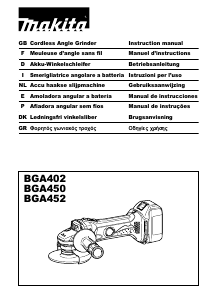 Manual Makita BGA402 Angle Grinder