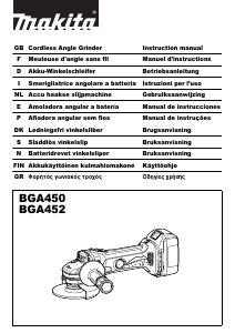 Käyttöohje Makita BGA450 Kulmahiomakone