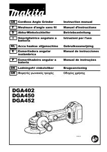 Manual Makita DGA450 Angle Grinder