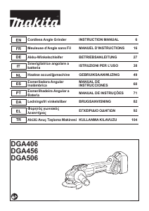 Mode d’emploi Makita DGA506 Meuleuse angulaire