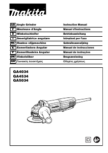 Manuale Makita GA4034 Smerigliatrice angolare