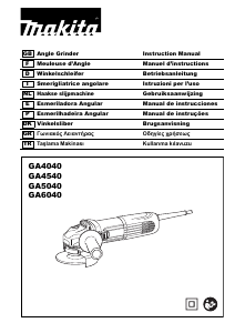 Εγχειρίδιο Makita GA4040 Γωνιακός τροχός