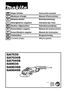Manual Makita GA9040S Angle Grinder