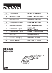 Manual Makita M9502R Angle Grinder