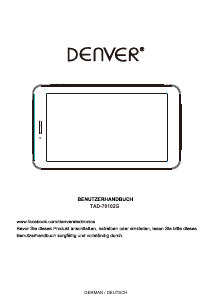 Bedienungsanleitung Denver TAD-70102G Tablet