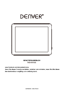 Bedienungsanleitung Denver TAD-97072G Tablet