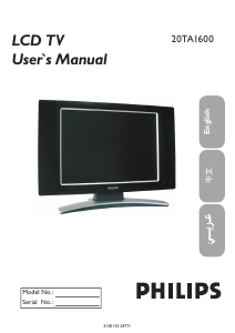 Manual Philips 20TA1600 LCD Television