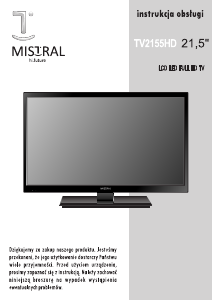 Instrukcja Mistral TV2155HD Telewizor LCD