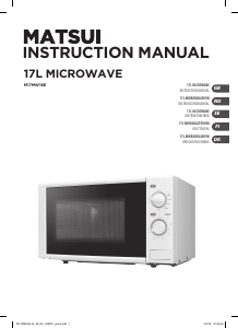 Manual Matsui M17MW16E Microwave