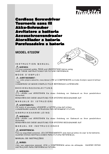 Manual de uso Makita 6722DW Atornillador