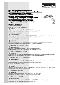 Manual de uso Makita 6723DW Atornillador