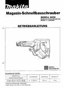 Bedienungsanleitung Makita 6830 Schrauber