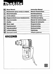 Bruksanvisning Makita 6922NB Mutterdragare