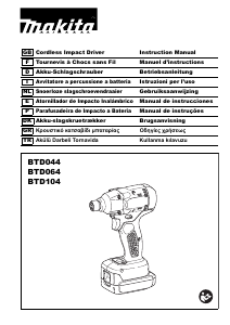 Manual Makita BTD044 Chave de impacto