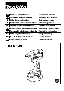 Manual Makita BTD129 Chave de impacto