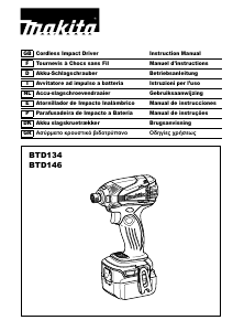 Manual Makita BTD134 Chave de impacto