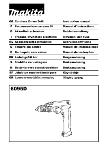 Brugsanvisning Makita 6095D Bore-skruemaskine