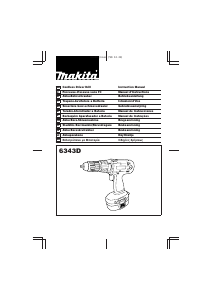 Manual de uso Makita 6343D Atornillador taladrador