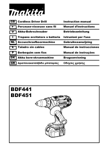 Manuale Makita BDF441 Trapano avvitatore