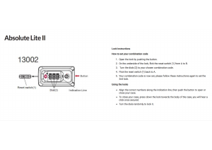 Handleiding Tripp Absolute Lite II Koffer