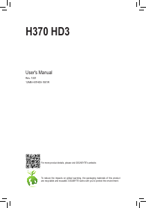 Handleiding Gigabyte H370 HD3 Moederbord