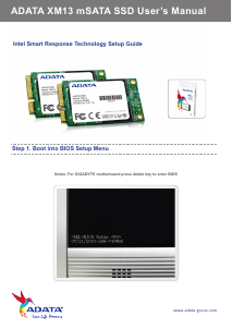 Manual ADATA XM13 mSATA SSD