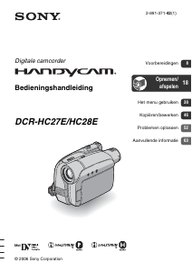 Handleiding Sony DCR-HC27E Camcorder
