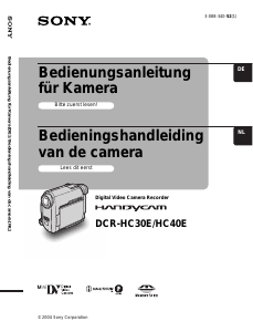 Handleiding Sony DCR-HC30E Camcorder