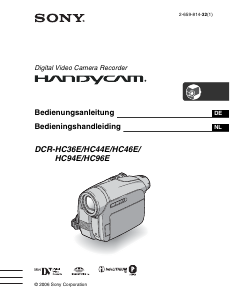 Bedienungsanleitung Sony DCR-HC36E Camcorder